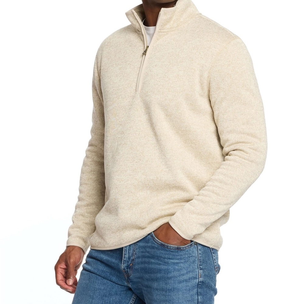Weatherproof Vintage Sweaterfleece Pullover With Sherpa In Stone